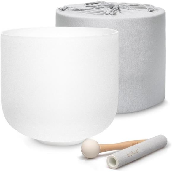 Other - F Note Quartz Crystal Singing Bowl 8 Inch Heart Chakra Meditation Sound Healing